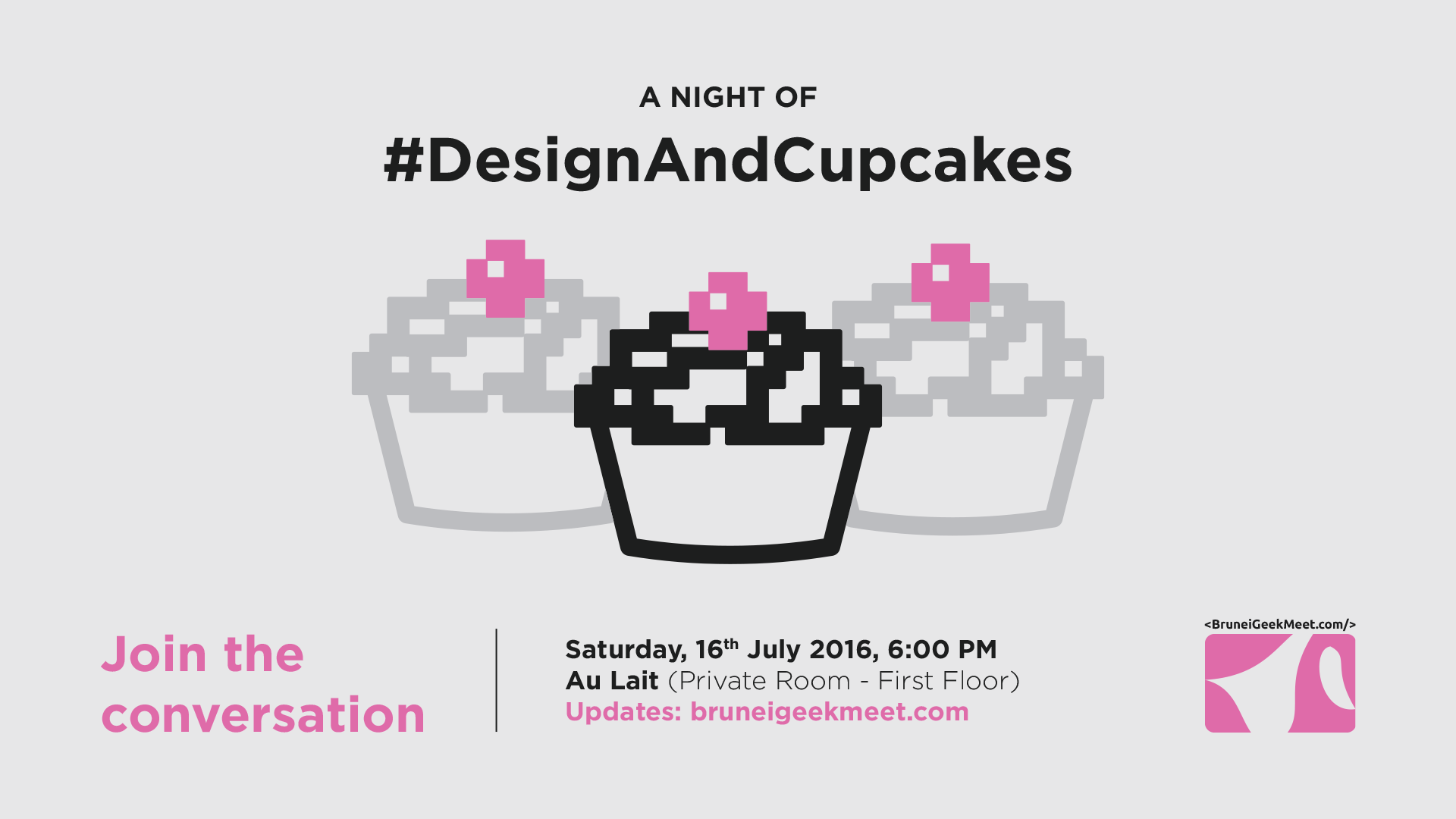 #DesignAndCupcakes banner